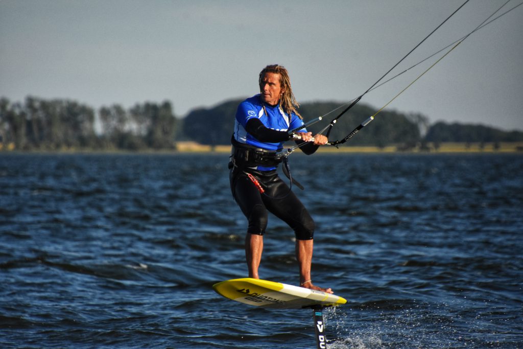 Marcus kiteboarding